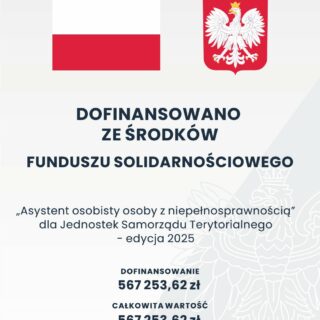 Dofinansowanie z Funduszu Solidarnościowego – Asystent osobisty osoby z niepełnosprawnością 2025
