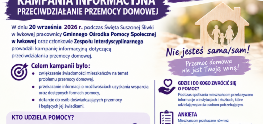 Kampania informacyjna przeciwdziałania przemocy domowej podczas Święta Suszonej Śliwki w Iwkowej